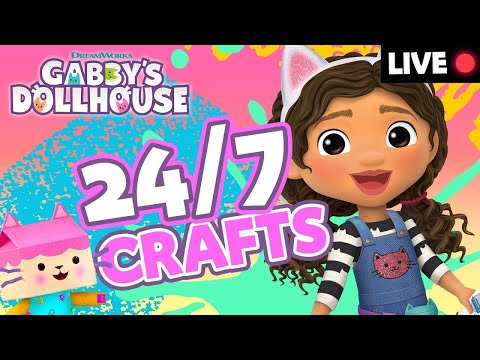 🔴 Crafting With Gabby 24/7 - DIY ARTS & CRAFTS MARATHON | GABBY'S DOLLHOUSE