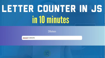 Word counter | letter counter in JavaScript | Beginner JavaScript project