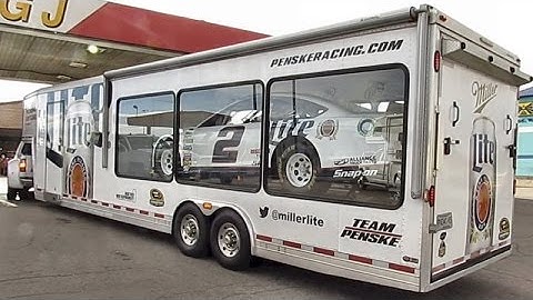 FEATHERLITE CAR HAULER ~ MILLER LITE RACING CAR