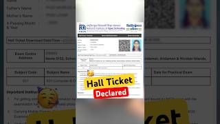 NIOS Practical Hall Ticket Declared 🥳 #nios