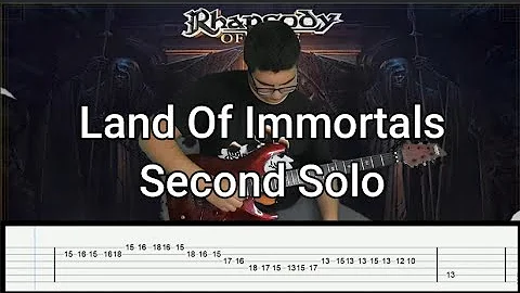Rhapsody  | Land Of Immortals | 2nd Guitar Solo + Tabs