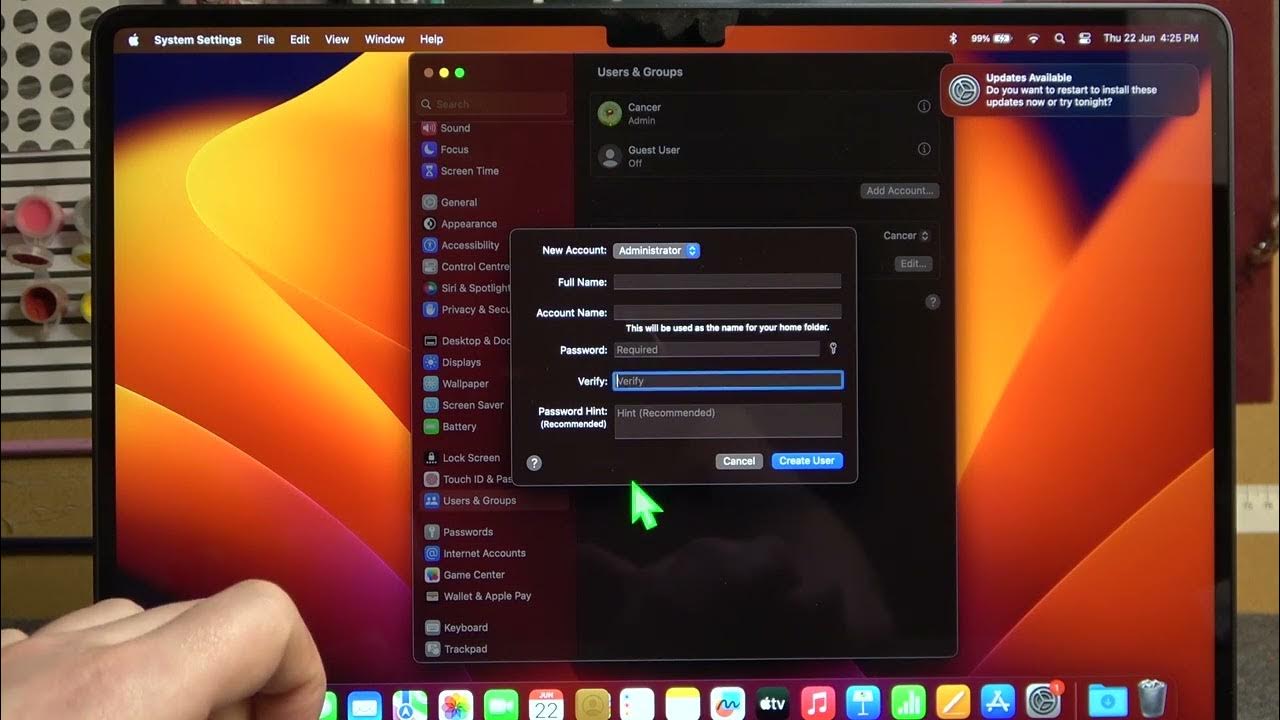 how-to-create-admin-account-on-macbook-air-m2-2023-youtube