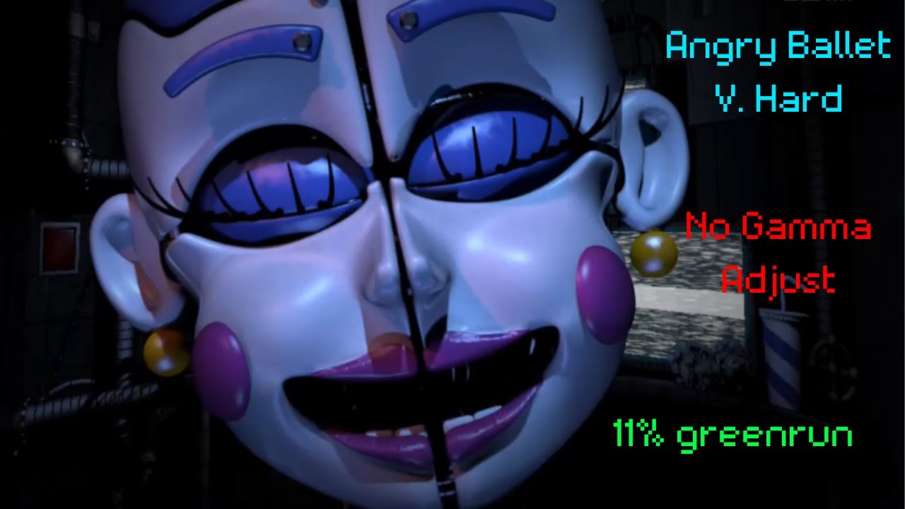 FNaF: SL console - Angry Ballet V. Hard 11% greenrun with oxygen - YouTube