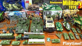 A Collection of Toy Soldiers and Military Vehicle Toys! Toy Tanks, Toy Planes and Toy Soldiers!