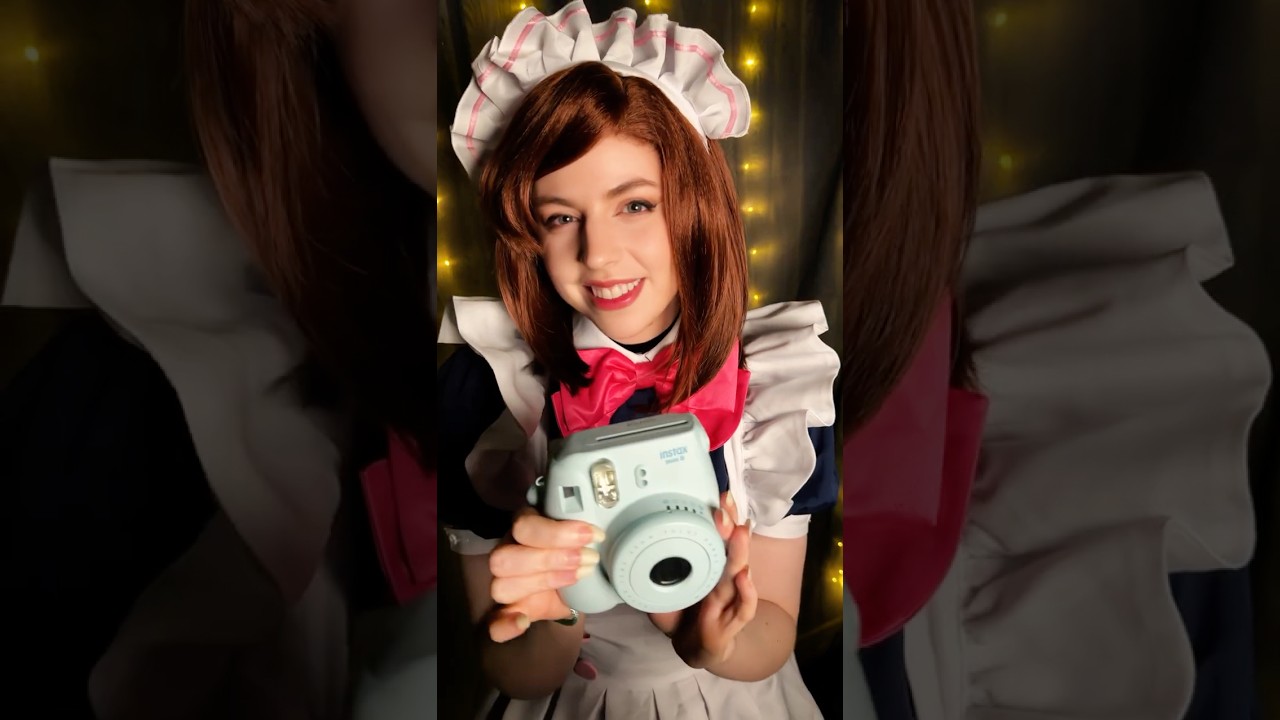 ASMR Shy, Angry Maid Takes Your Picture (Dandadan Momo Roleplay)  #shorts #asmr #asmrsounds