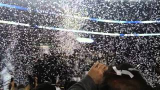 Confetti shower for UConn's national champs