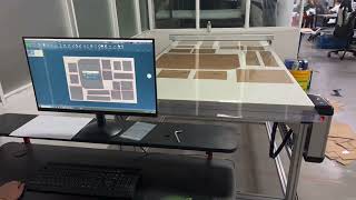 Scanning machine for paper pattern 