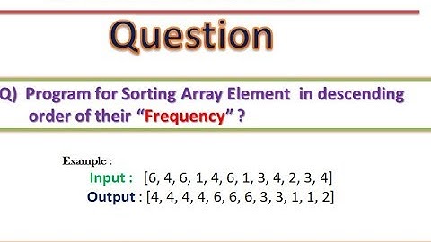 Sorting elements in Frequency Manner|| Part -2 || JAVA Interview Question || JAVA Programs