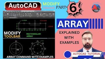 AutoCAD TUTORIAL | Modify Toolbar | Array Command | Part-6 |  #youtube #3dsmax #autocadtutorial