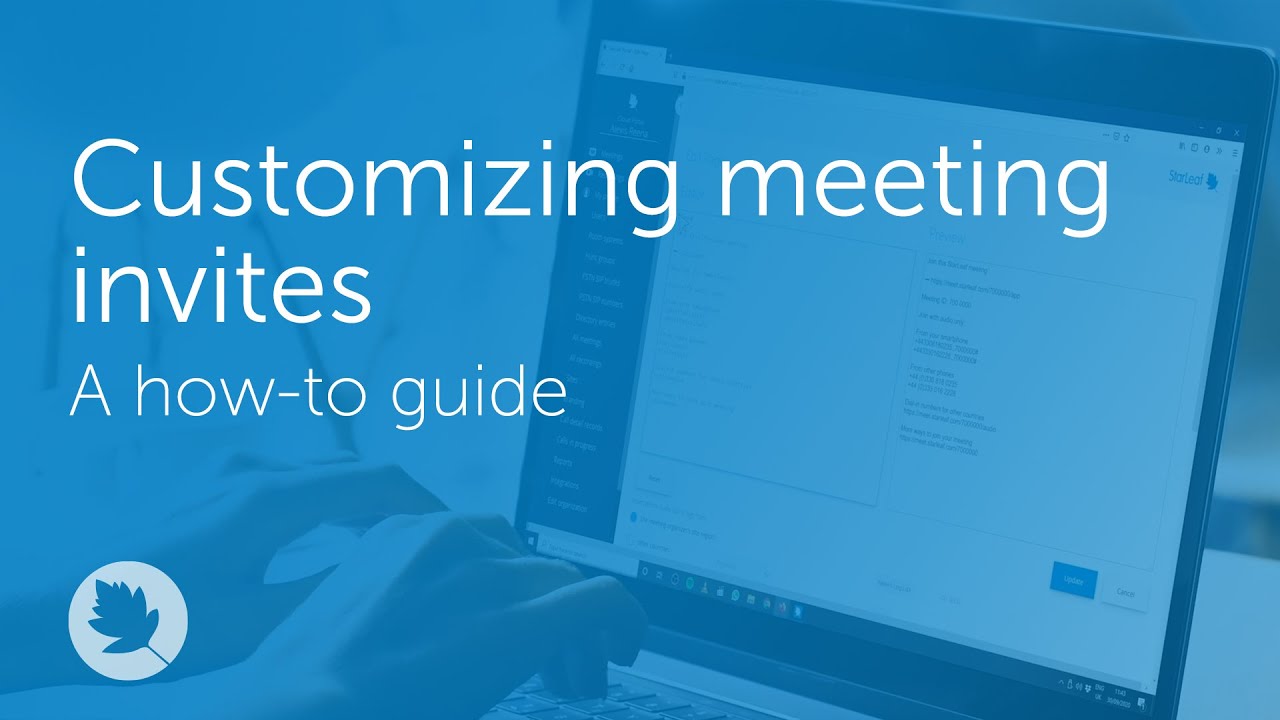 Customizing Meeting Invites How to YouTube