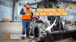 Non-marking Skid Steer Tires for New Construction | Solid Skid Steer Tires