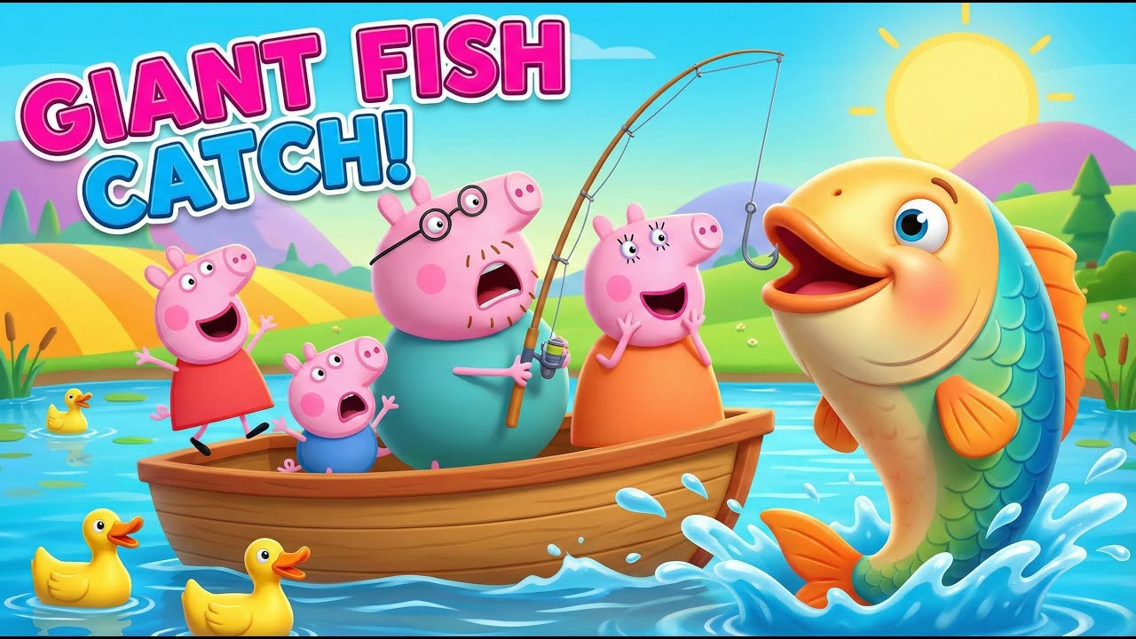This Giant Fish Shocked Everyone 😱🎣😄 Daddy Pig’s Record-Breaking Lake Adventure 🐟🎉 | Funny Animation