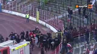 CSKA Sofia - Lokomotiv Plovdiv clashes riots hooligans 31/10/2021