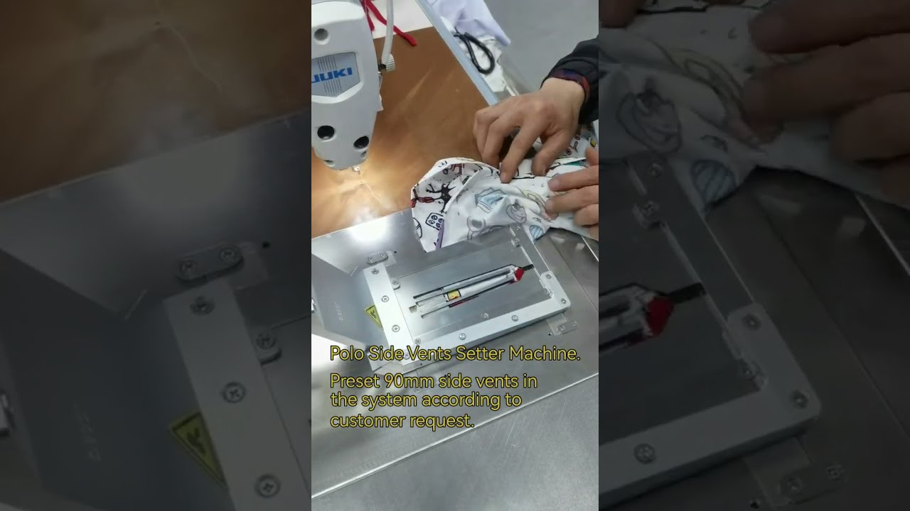 Polo Shirt Side Vents Setter Machine Preset 90mm In The System According To Request 