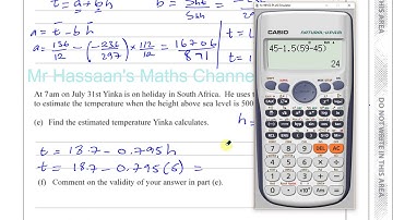 WST01/01, (Edexcel) IAL S1 October 2018, Q1d e Correlation & Regression