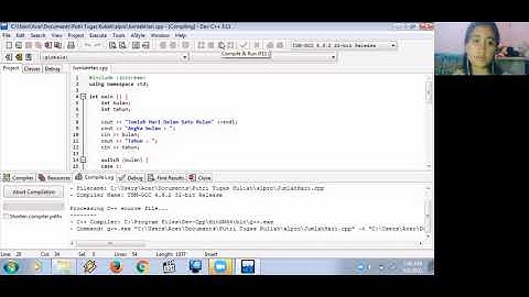 Program Sederhana C++ Menentukan Jumlah Hari dalam Satu Bulan