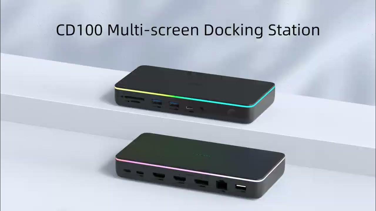 Hagibis DisplayLink USB C Docking Station Triple Display 3 Monitors for