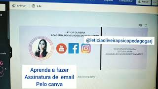 Aprenda a fazer assinatura de email pelo Canva  empreendedorismomaterno psicopedagogia