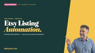 Etsy Listing Description Templates Setup (AI + Make.com Automation)