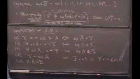 Real Analysis, Lecture 4: The Least Upper Bound Property (8/8)