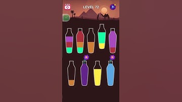WaterShort Level 72 Tutorial #watercolorsort #games #colorwatersort #puzzle #gameplay #puzzlegame