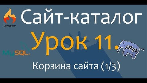Создаём сайт каталог. PHP. CodeIgniter. Урок 11. Корзина сайта (1/3). Пишем самостоятельно корзину.