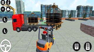 Forklift Muat Besi Ke Mobil Truk Kontainer - Game Mobil Mobilan Truk Android screenshot 5