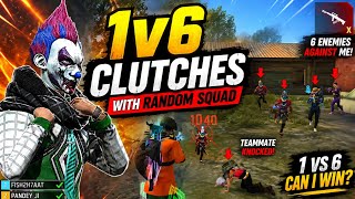 🔥1v6 Clutches With Random Squad🤯
