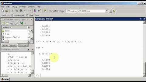 Conversations on Matlab - Chapter 5 - Matrix operations 2/2