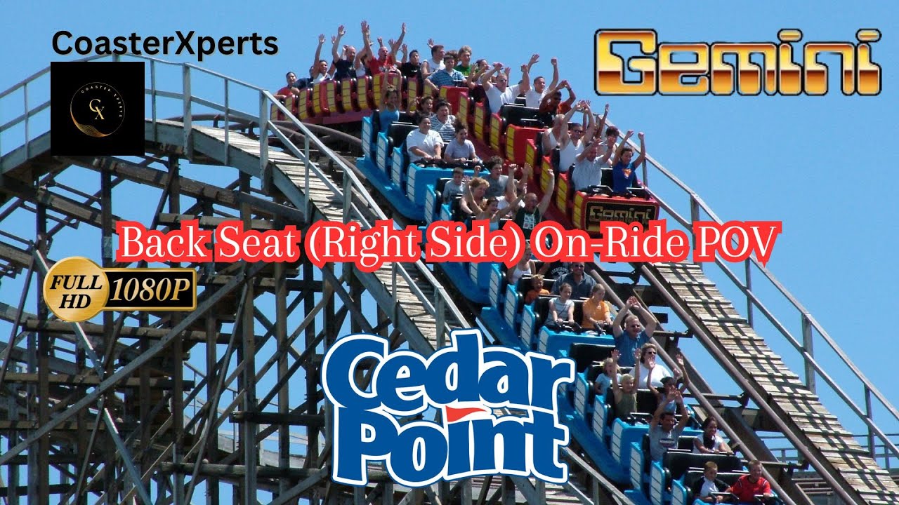 Gemini Coaster 🎢🌅 Back Seat (Right Side) - On-Ride POV at Cedar Point # ...