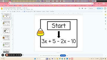 Combining Like Terms Race   Halloween   Google Slides