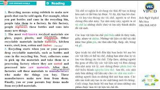 READING FOR FLUENCY - RECYCLING - ANH NGỮ VIPKID - E6