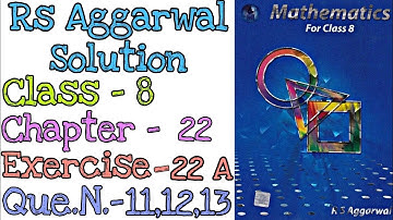 Introduction to Coordinate Geometry | Class 8 Exercise 22A Question 11-13 | Rs Aggarwal | @mdsirm...