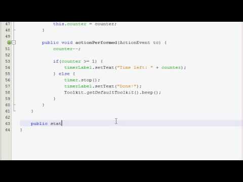 Java GUI Tutorial 30 - Timer program (Part 2 of 2) - YouTube