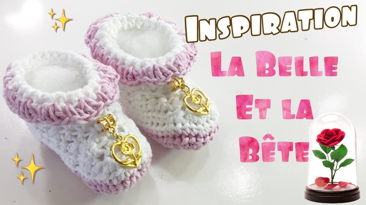 Chaussons Bébé au crochet - Inspiration Disney - Tuto facile en français -  Explications - Fiche - YouTube