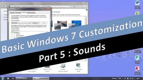 Change the Windows Sounds - Windows 7 (part 5)