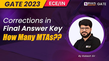 GATE 2023 Results & Answer Key Out | ECE & IN | Corrections in Final Answer Key | BYJU