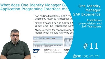 One Identity Manager | SAP Experience #11 | Installation prerequisites and SAP Transports