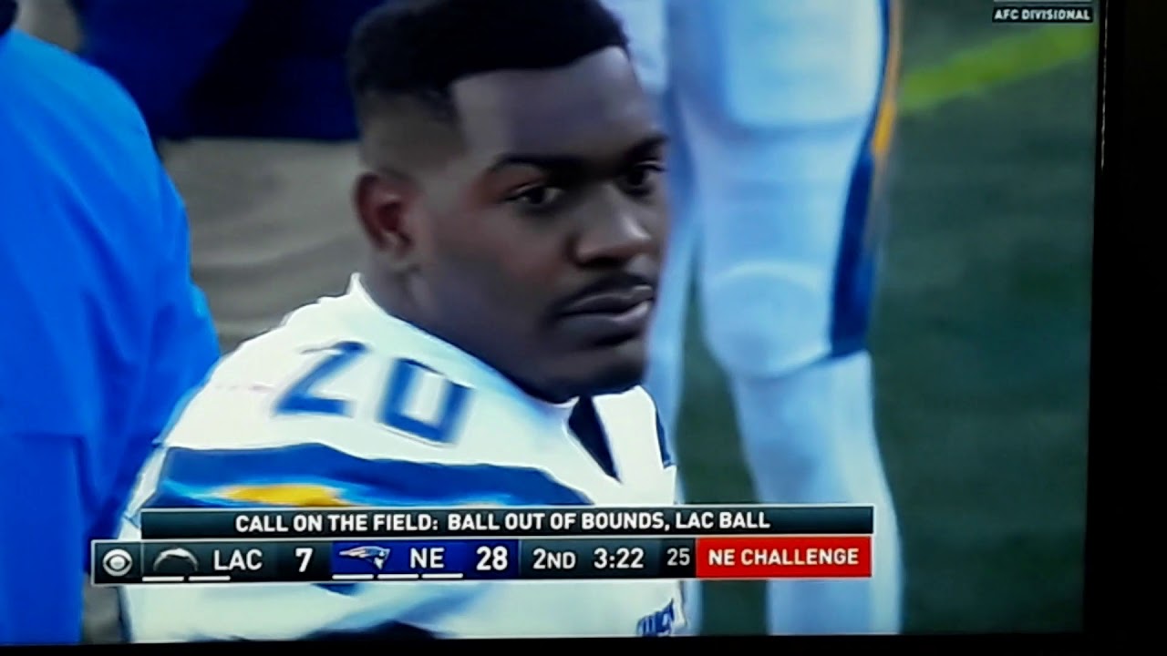Patriot beat the chargers before half time recording locally