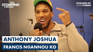 Anthony Joshua EXCLUSIVE: Francis Ngannou KO Win, Won't Talk Tyson Fury & Praises Eddie Hearn