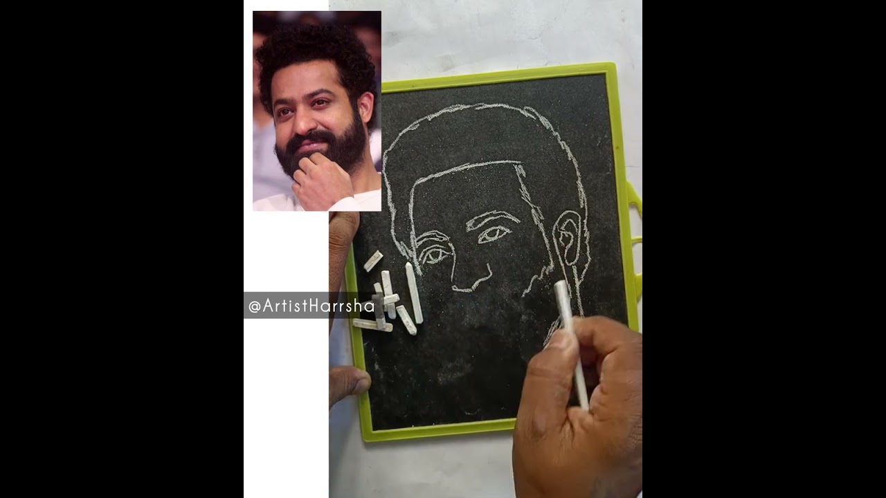 Drawing Jr NTR step by step | Slate Art | 
