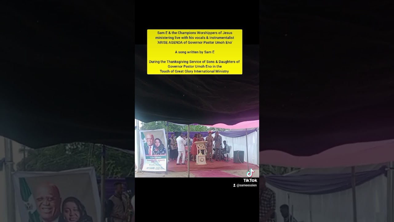 Sam E live performance of 'Arise Agenda' of Governor Pastor Umoh Eno