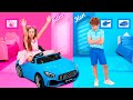 Eva Barbie vs Ken Desafío Rosa contra Azul - Video divertido para niños