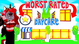 Staying At The WORST RATED DAYCARE For 24HRS In Adopt Me! (Roblox)