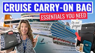 CRUISE CARRYON BAG: Things you NEED for the first day of your cruise