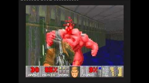 Ultimate DOOM (Xbox) E1M10: Sewers [Secret Level] (Ultra Violence)