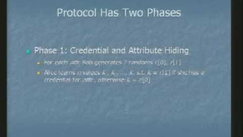 CERIAS Security: Hidden Access Control Policies with Hidden Credentials 3/5