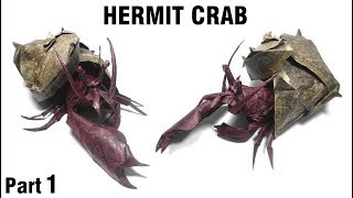 Origami Hermit Crab tutorial (Satoshi Kamiya) Part 1 折り紙 ヤドカリ Einsiedlerkrebs Cangrejo ermitaño