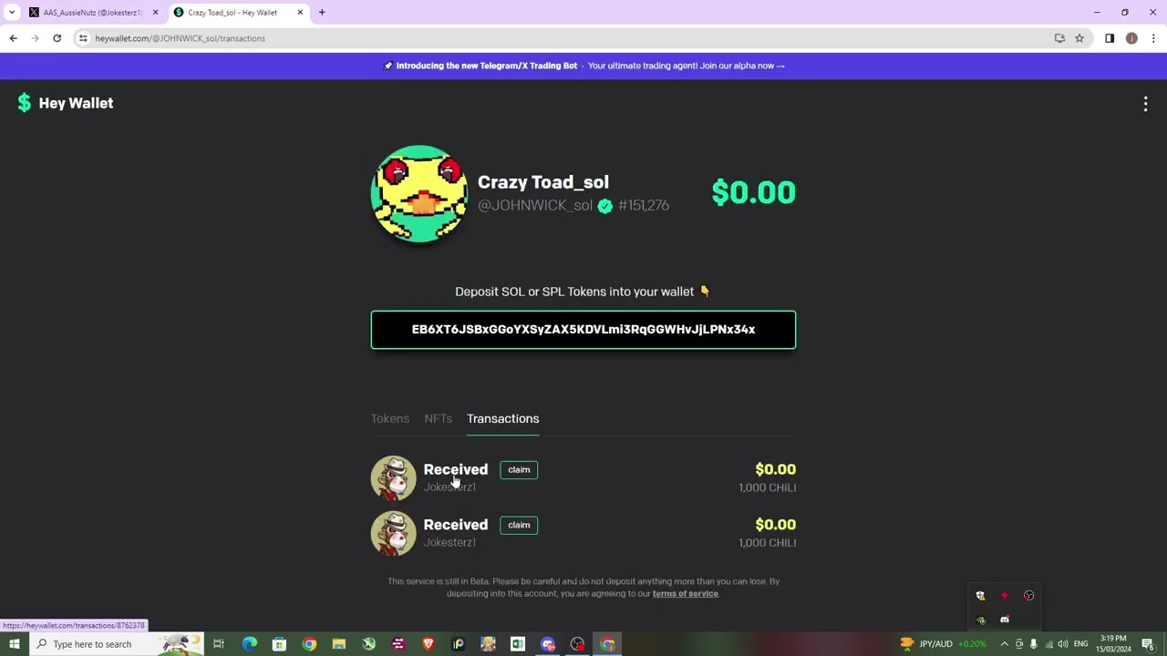 How to use hey wallet on Twitter