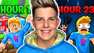 I Spent 24 Hours In The Scariest Roblox Game!